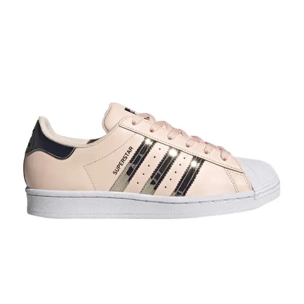 Adidas Superstar Pink and Black Shoes - Picture 1 of 2